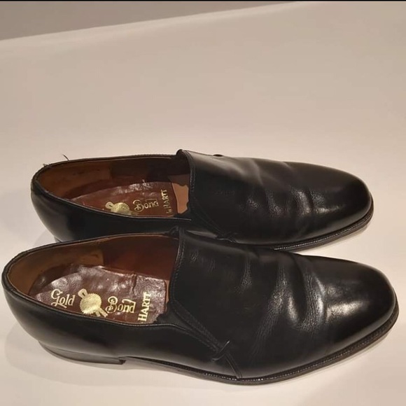 Black Hartt men’s dress shoes handcrafted 8 1/2 - Picture 4 of 8